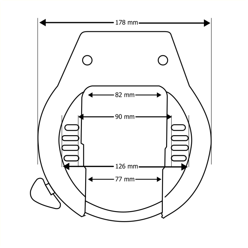 FALKX Lox Ringslot Zwart