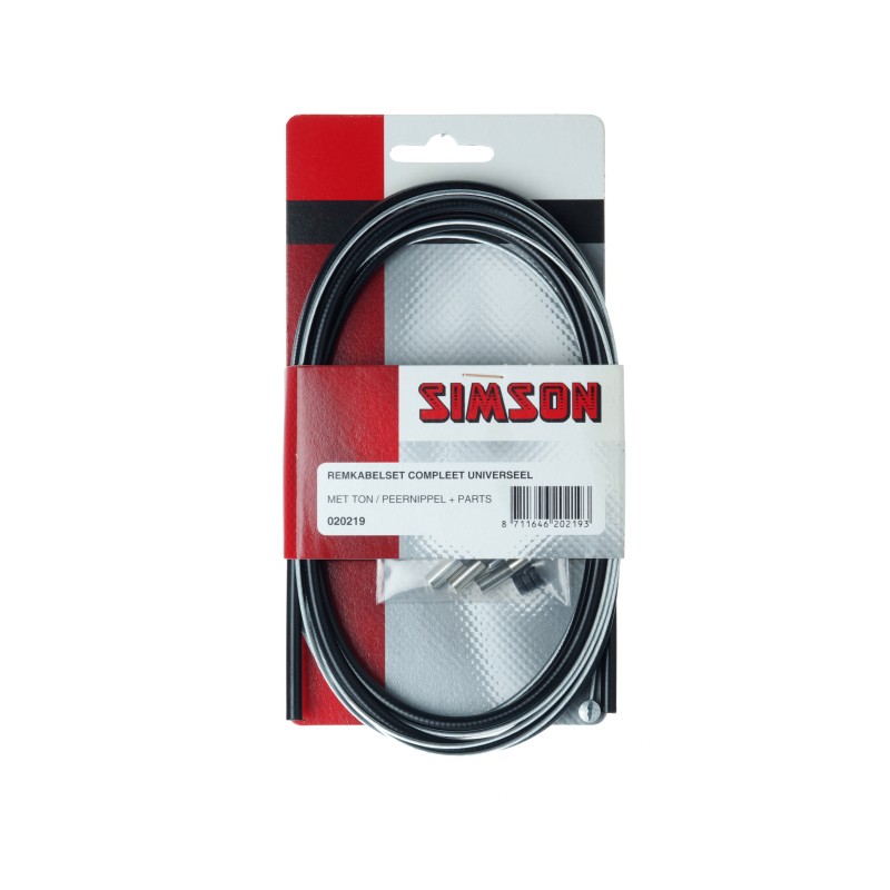 Simson Remkabelset compleet universeel zwart