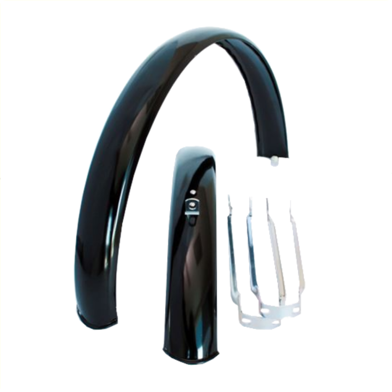 Spatborden 20" staal zwart incl. stangen