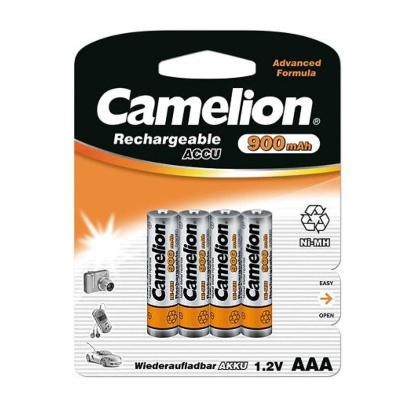 Camelion oplaadbare AAA batterijen, per 4