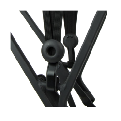 Eye veiligheidsbinder met stalen haak. Drie 12mm banden. zwart