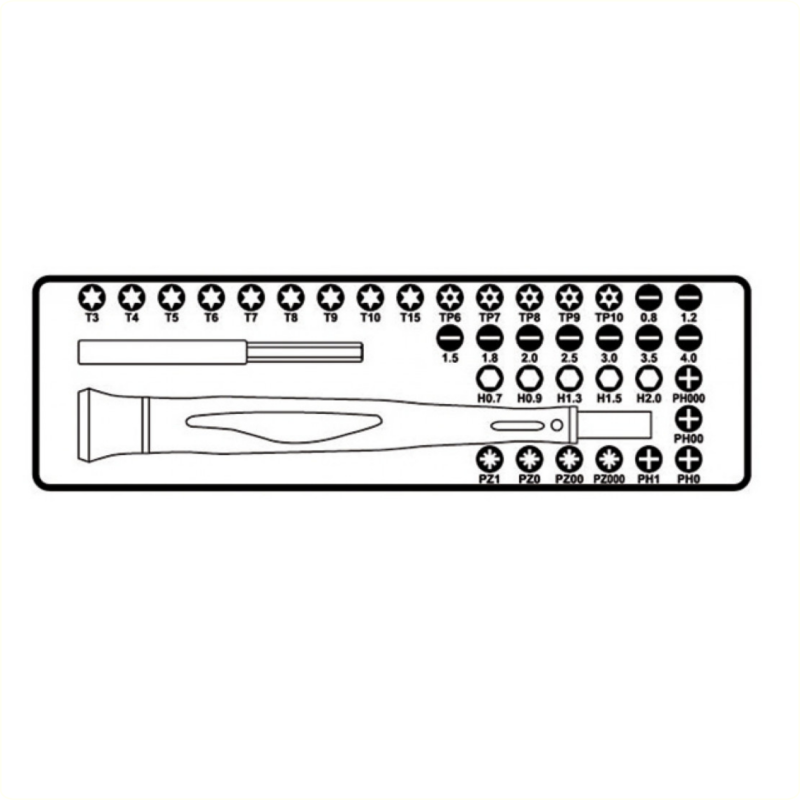 Beta Easy Micro schroevendraaier set 36 delig
