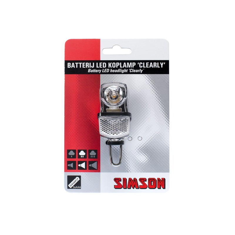 Simson Batterij Voorvork LED koplamp 'Clearly'