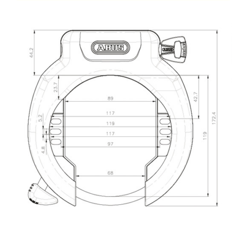 Abus Pro Amparo 4750XL R ringslot