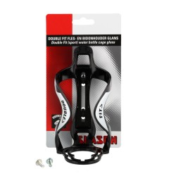 Simson Double Fit fles- en bidonhouder, glans zwart