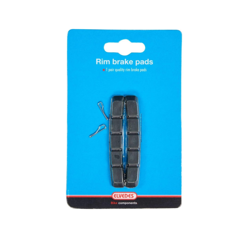 Elvedes V-brake remblokken vervanging zwart 72mm, per paar