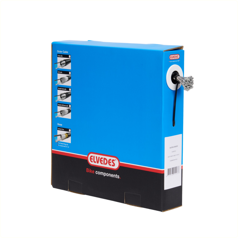 Elvedes Binnenkabel versnelling RVS 3.00m,nippel 4x4mm, per 50