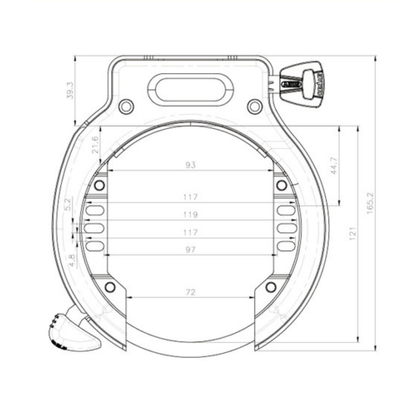 Abus ringslot Amparo slot 4650XL R