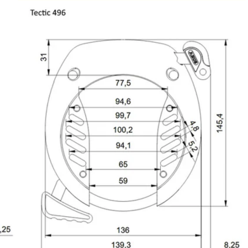 Abus 496 R Tectic ringslot