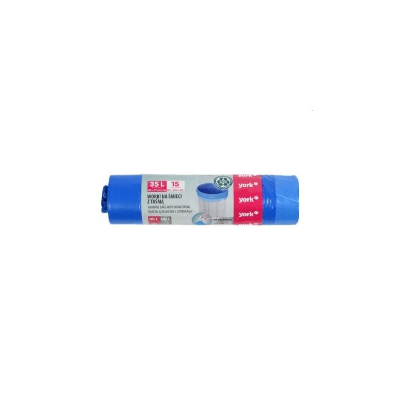 Vuilniszakken 35 Liter met trekband 15 op rol
