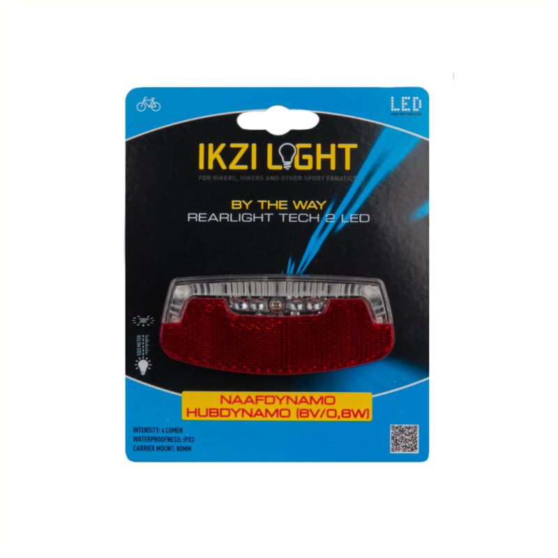 IkziLight achterlicht By The Way 2xLED naafdynamo