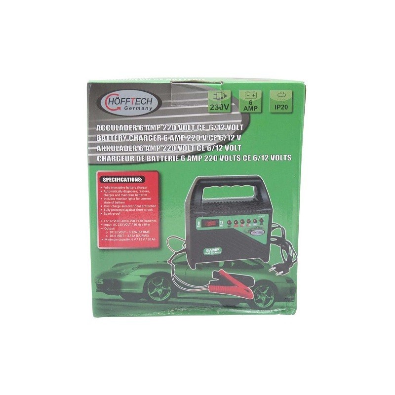 Acculader 220V / 6-12V 6A