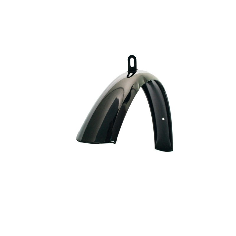 Spatbord, voor. breed, zwart