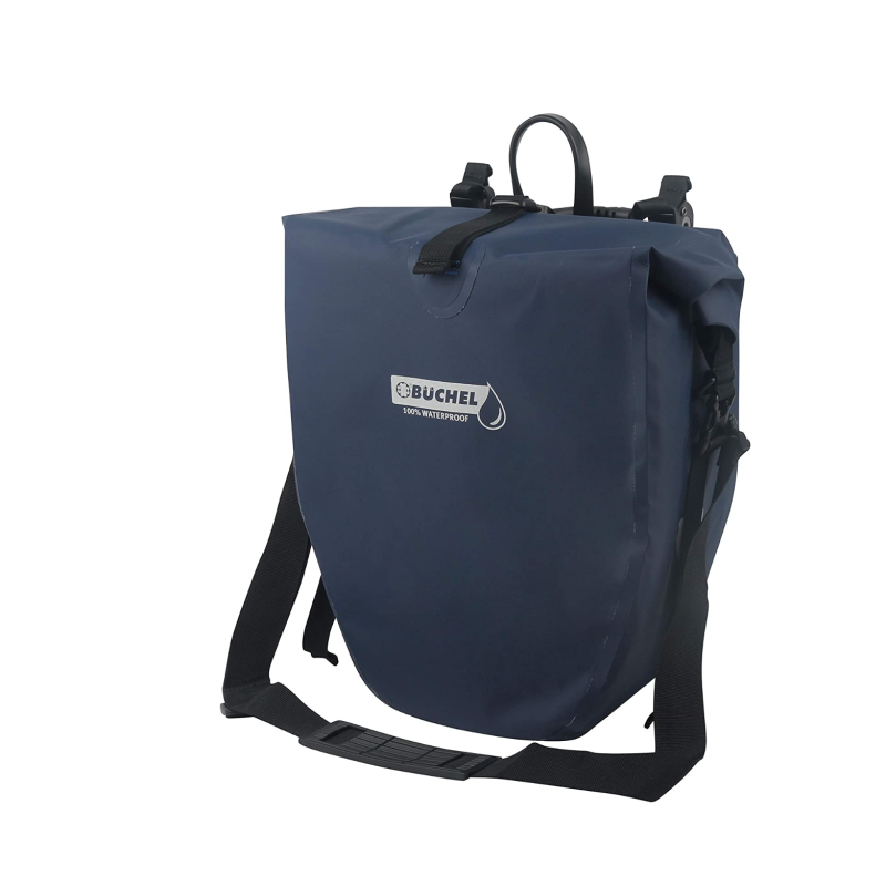 100% waterdicht enkele fietstas 25,4L Blauw
