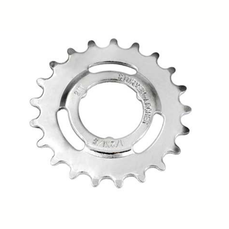 Tandwiel 17T - 1/8" doorgezet zilver