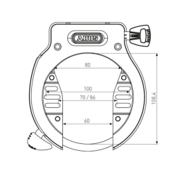 Abus Amparo slot 4650S R ringslot Zwart ART**