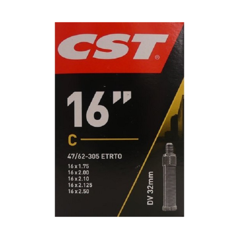 CST binnenband 16x1.1/4-1,75 ETRTO 47/62-305 Combi, Ventiel: Dunlop Blitz/Holland 32mm