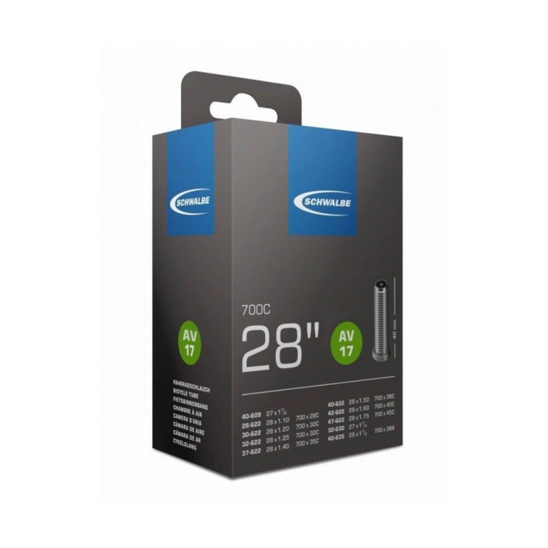 Schwalbe binnenband 28x1 5/8x1 3/8,  (28/47-622-635)  AV17 40mm Auto ventiel