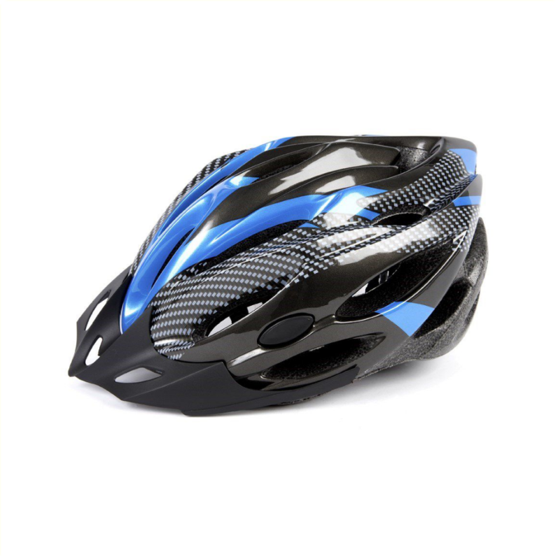 Mirage helm uni 54-58cm met vizier zwart blauw