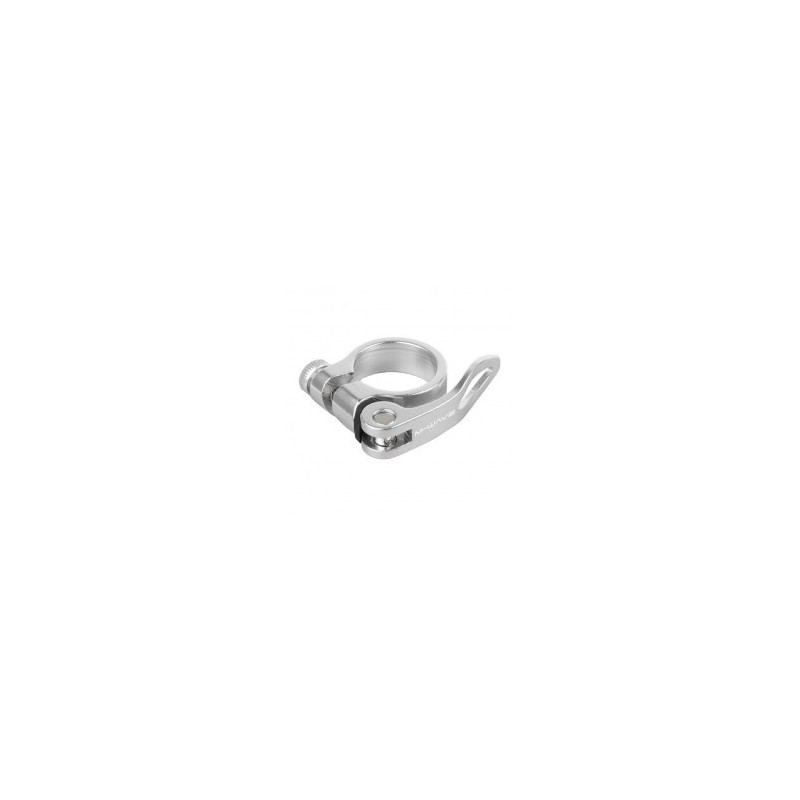 Mirage zadelpenklem met snelspanner 31.8mm. Zilver