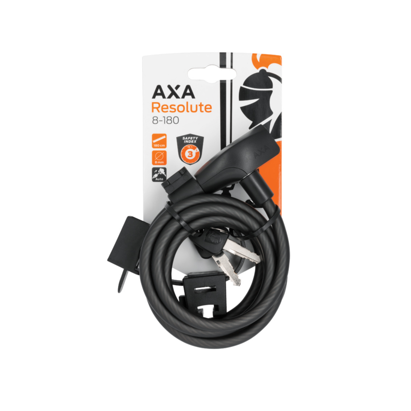 Axa Resolute 8-180 kabelslot Zwart