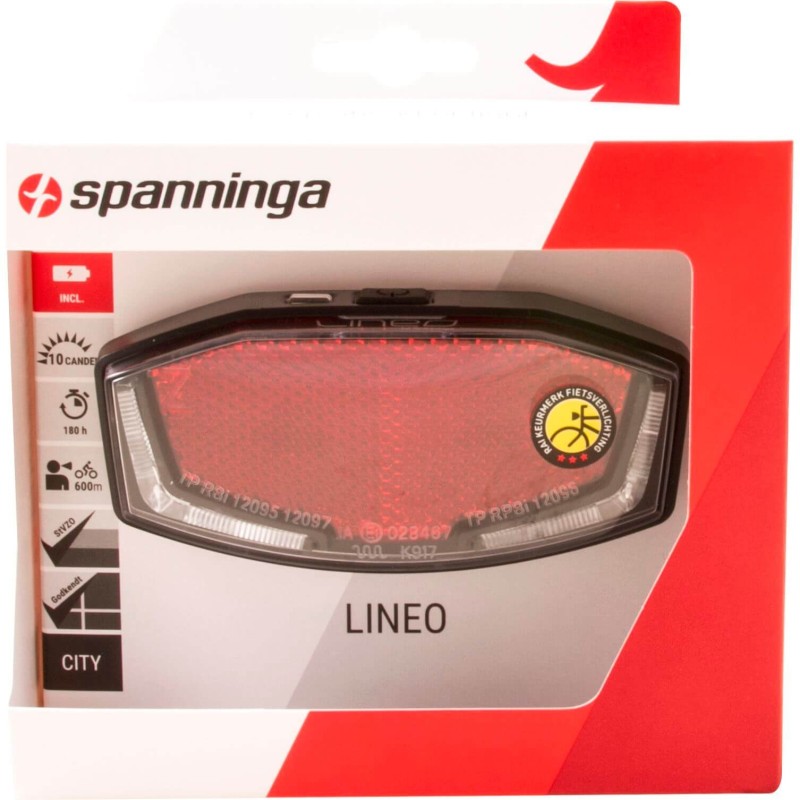 Achterlicht Spanninga Lineo-XB Batterij