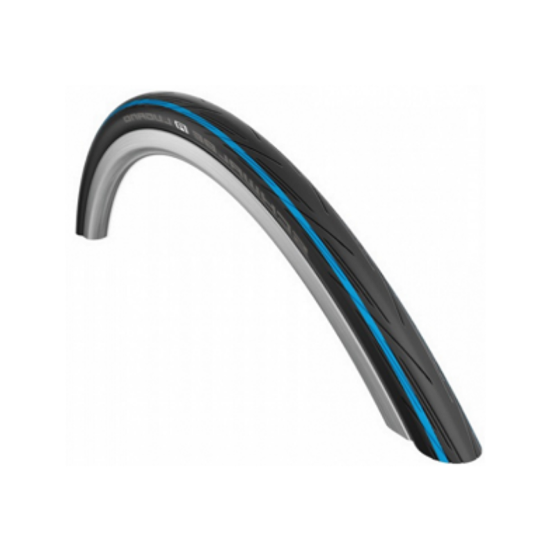 Schwalbe Lugano (K-guard) Zwart/blauw zonder reflectie, 28x1.00 ETRTO 25-622