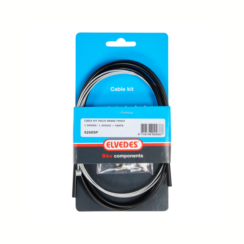 Kabel voorrem met draadeind 1-1.25m