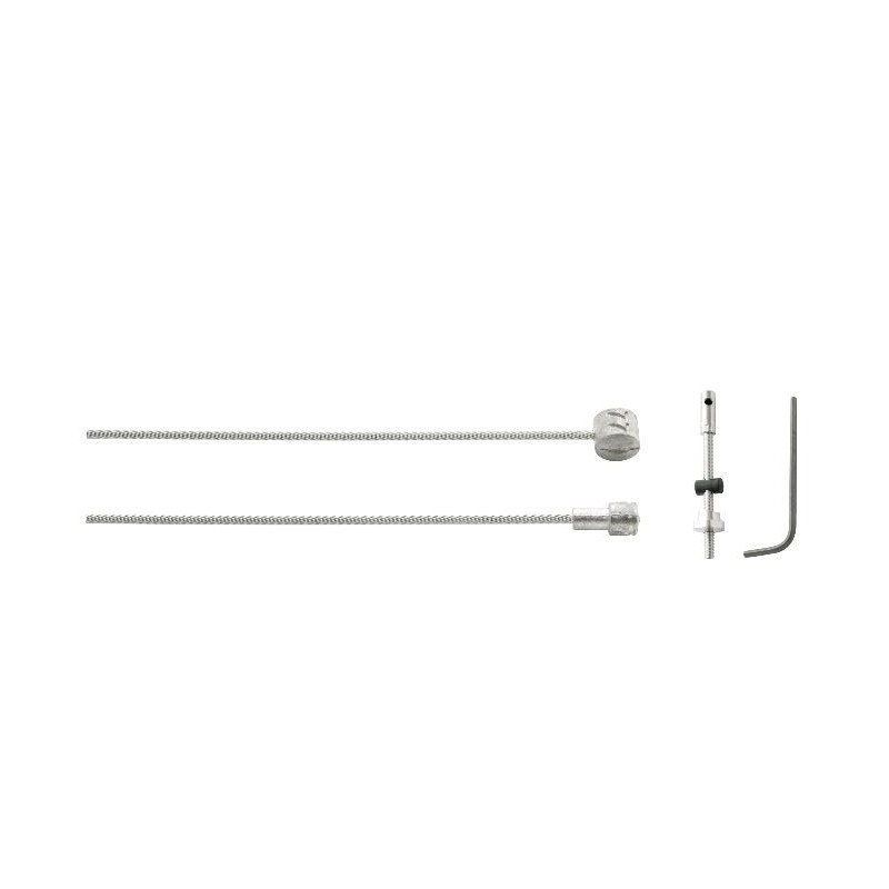 Elvedes Binnenkabel trommelrem, 2 nippels. Draadeind met inbus, 1.80m