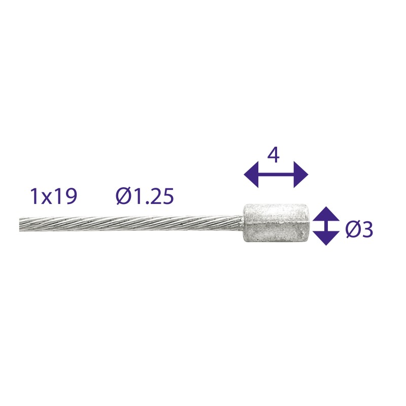Elvedes Binnenkabel Gas 2.25m