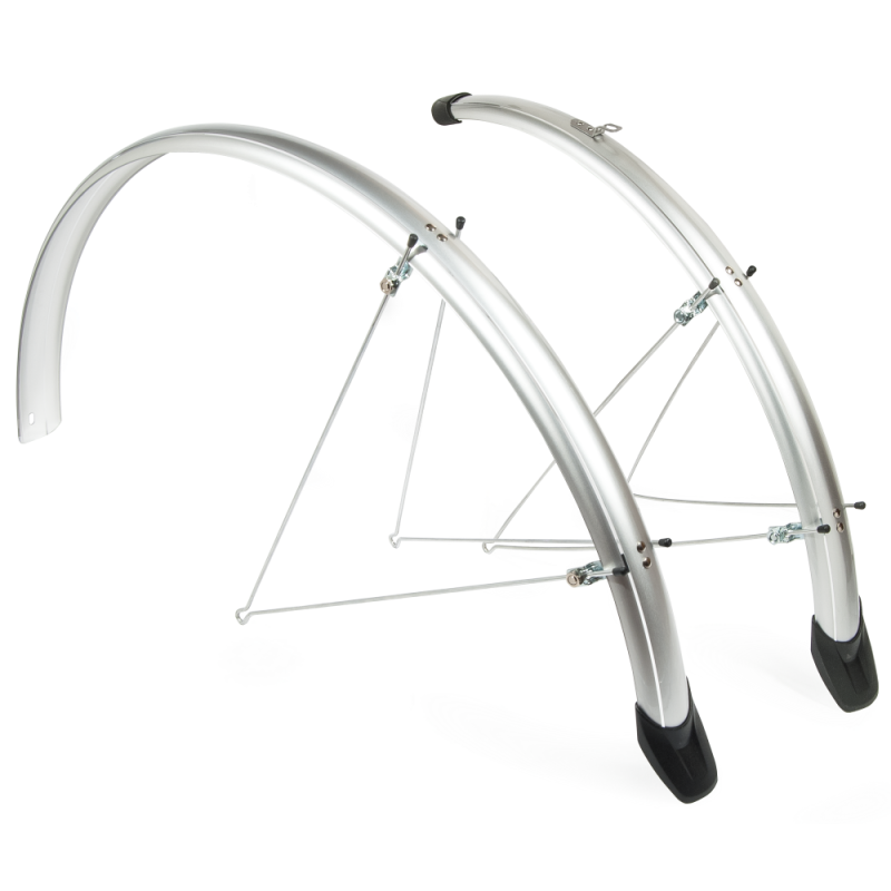 EuroFender Spatbordset Elegance 28 46mm Zilver
