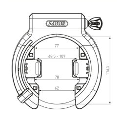 Abus 6950M R XPlus ringslot